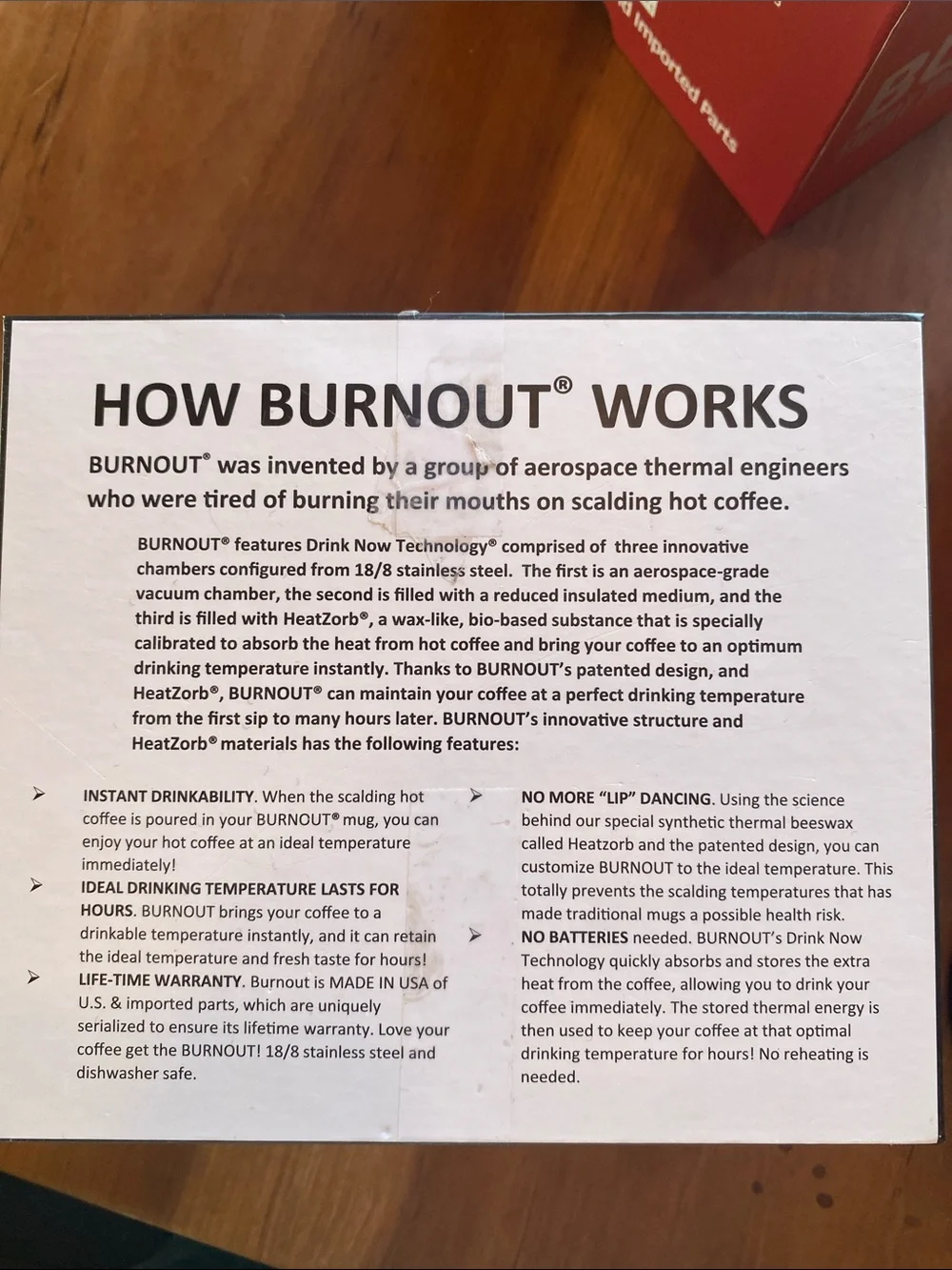 BURNOUT Mug Aerospace Engineer Designed Mug to Keep Drinks Hot, Not Scalding
